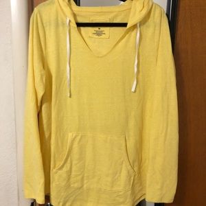 Cute yellow hooded top